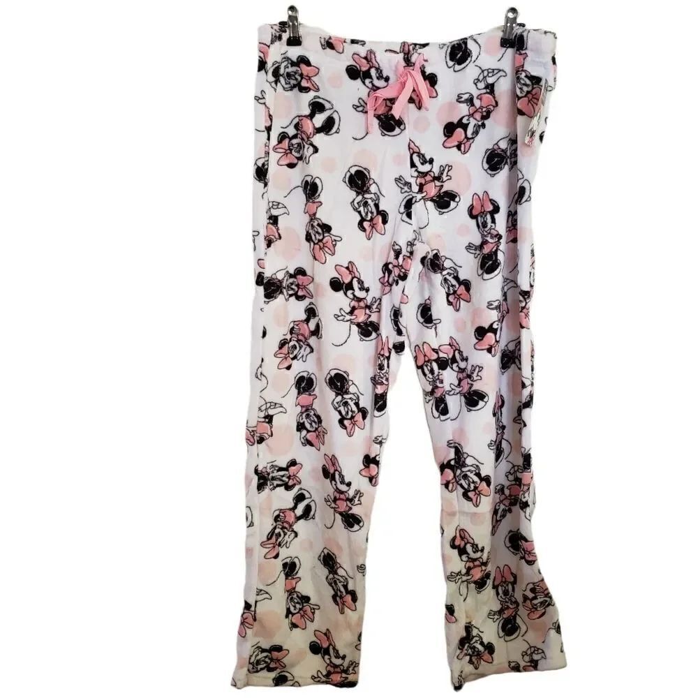 Disney Minnie Mouse Elastic Drawstring Waist Sleepwear Bottoms